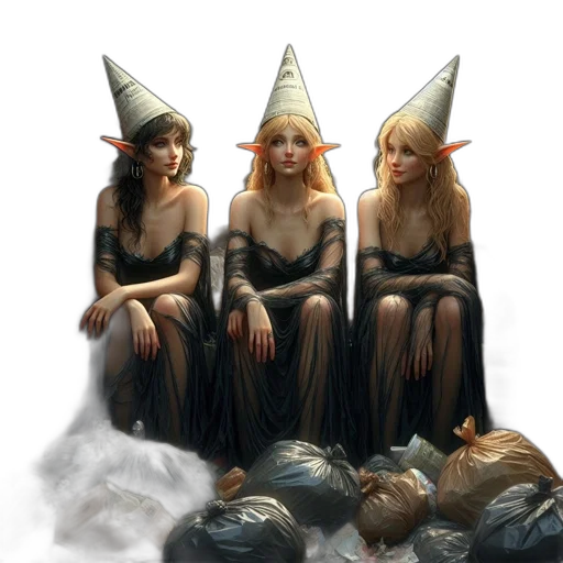 crown, dress, hat, mask, concept art, fantasy art, photorealistic, comic book art transparent PNG cut-out