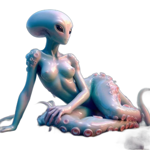 robot, creature, concept art, fantasy art, 3d render, pixel art, outer space, underwater transparent PNG cut-out