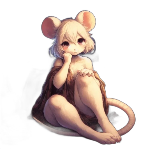 animal, creature, staff, dress, concept art, watercolor, pixel art, anime transparent PNG cut-out