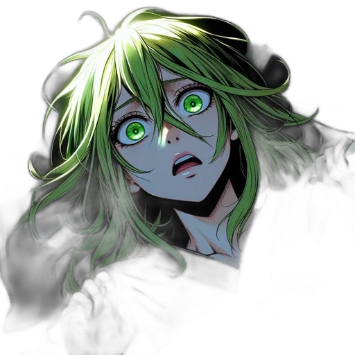 mask, face, creature, hair, anime, concept art, comic book art, fantasy art transparent PNG cut-out