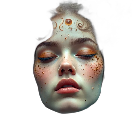 mask, face, crown, creature, fantasy art, concept art, photorealistic, 3d render transparent PNG cut-out
