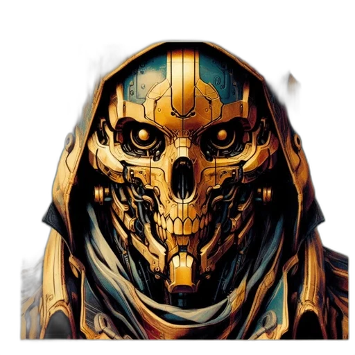 mask, face, jacket, weapon, concept art, fantasy art, comic book art, cyberpunk transparent PNG cut-out