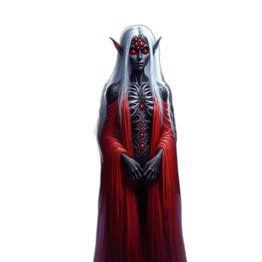 dress, creature, staff, concept art, fantasy art, 3d render, comic book art, humanoid transparent PNG cut-out