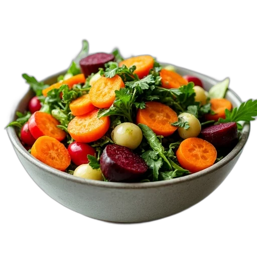 food, bowl, filled, variety, vegetables, including, carrots, beets transparent PNG cut-out