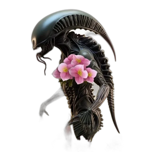 creature, robot, staff, dragon, concept art, fantasy art, photorealistic, 3d render transparent PNG cut-out