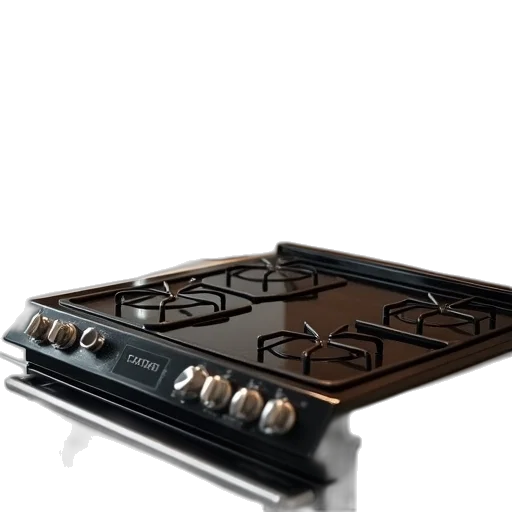 3d render, electric, stove, glass transparent PNG cut-out