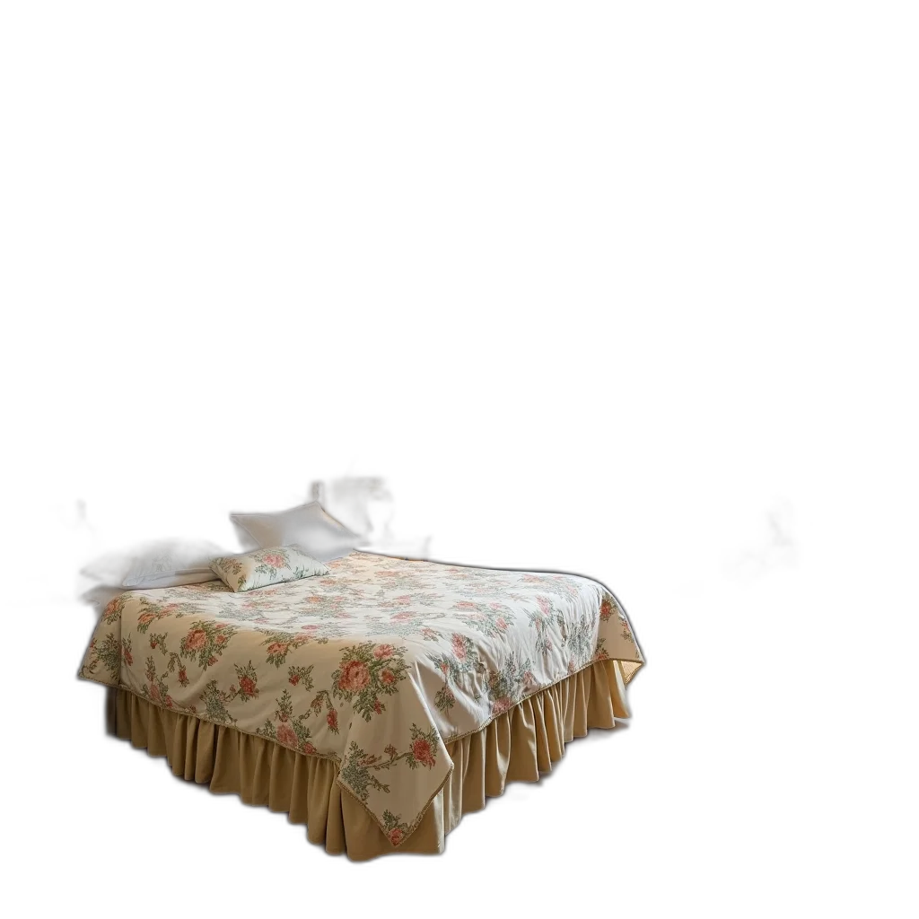 furniture, dress, shoes, crown, 3d render, photorealistic, concept art, forest transparent PNG cut-out
