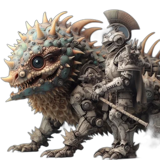 dragon, creature, concept art, fantasy art, 3d render, dragon-mechanical, fusion, humanoid transparent PNG cut-out