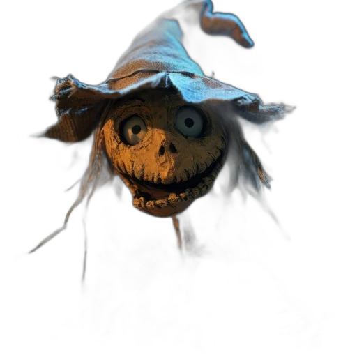 mask, hat, staff, face, concept art, fantasy art, photorealistic, 3d render transparent PNG cut-out