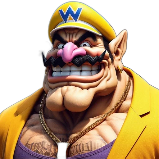 face, mask, hat, crown, concept art, photorealistic, 3d render, mario transparent PNG cut-out