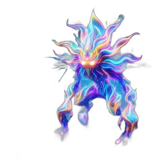 creature, hair, dragon, animal, concept art, 3d render, fantasy art, pixel art transparent PNG cut-out