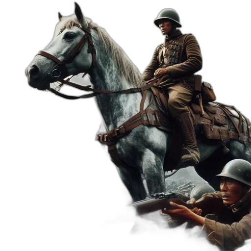 weapon, concept art, photorealistic, comic book art, fantasy art, wartime, scene, soldier transparent PNG cut-out