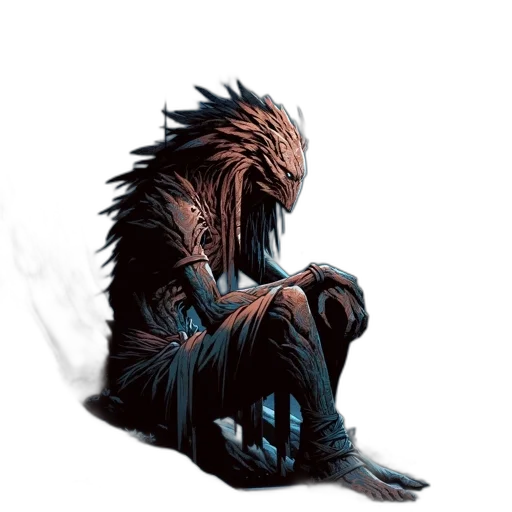 dragon, creature, mask, concept art, fantasy art, pixel art, comic book art, dark transparent PNG cut-out