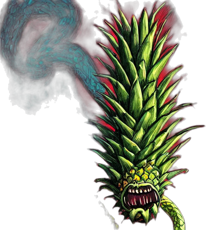 creature, dragon, staff, hair transparent PNG cut-out