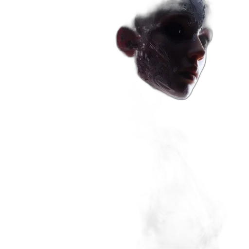 mask, face, creature, robot, concept art, photorealistic, 3d render, fantasy art transparent PNG cut-out