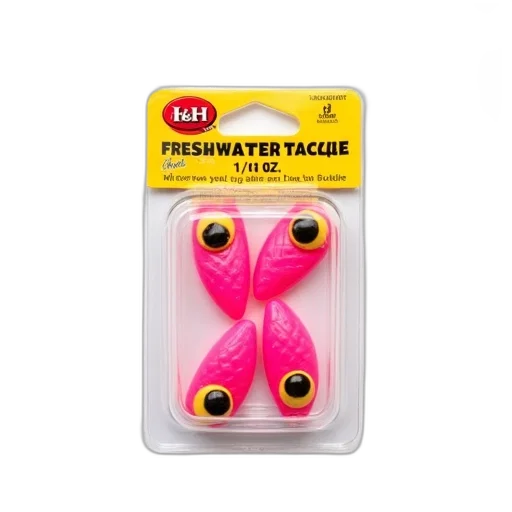 pack, artificial, lures, displayed, white, background, pink, have transparent PNG cut-out