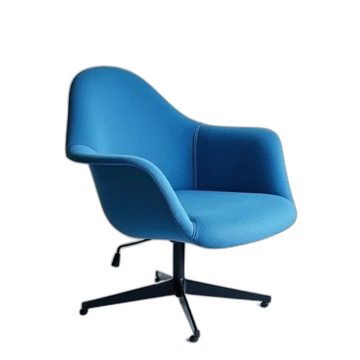 furniture, 3d render, blue, eames transparent PNG cut-out
