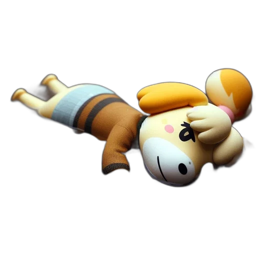 animal, staff, creature, concept art, 3d render, pixel art, stuffed, toy transparent PNG cut-out