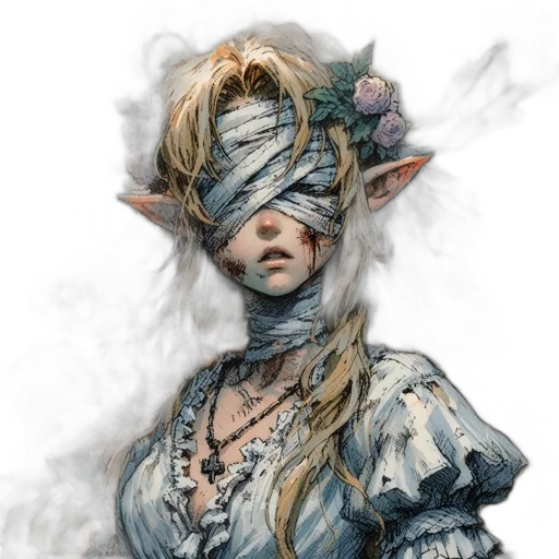 mask, face, dress, hat, fantasy art, concept art, photorealistic, watercolor transparent PNG cut-out
