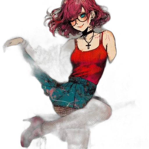 dress, creature, mask, watercolor, anime, pixel art, concept art, fire transparent PNG cut-out