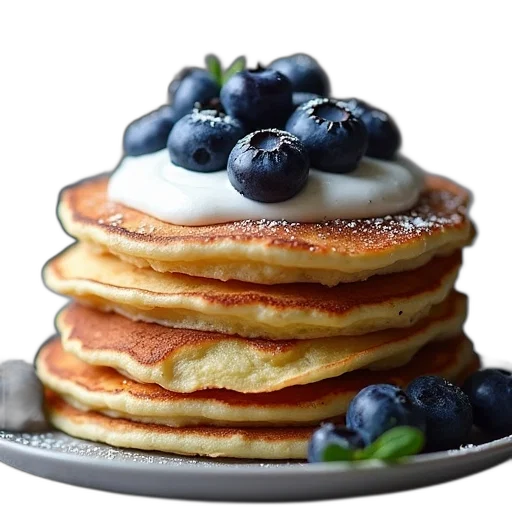 food, photorealistic, stack, pancakes transparent PNG cut-out