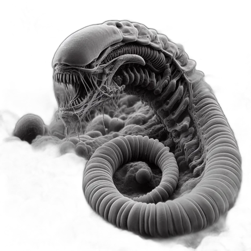 creature, animal, hair, mask, concept art, 3d render, photorealistic, pencil sketch transparent PNG cut-out