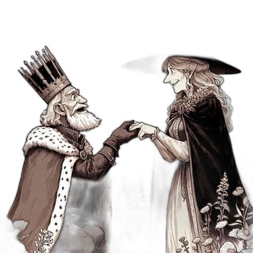 crown, staff, hat, concept art, fantasy art, watercolor, comic book art, fire transparent PNG cut-out