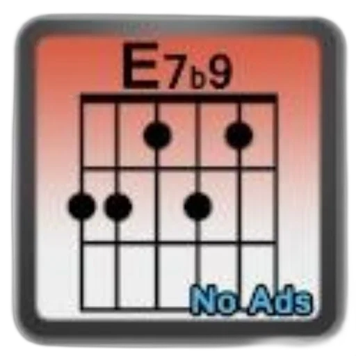 square, icon, red, gradient, background, displaying, guitar, chord transparent PNG cut-out