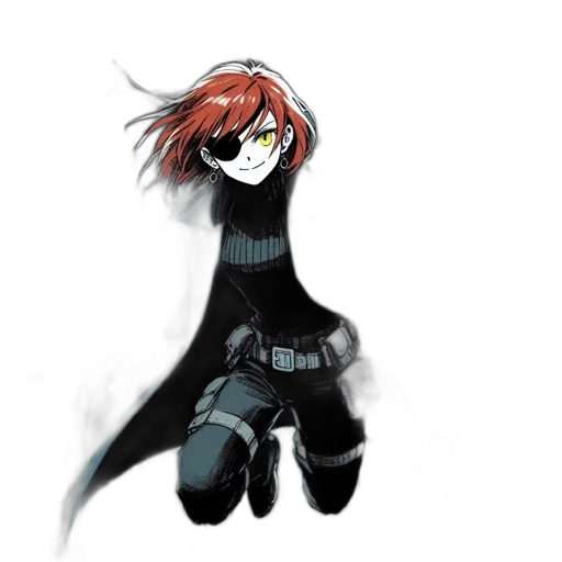 jacket, staff, weapon, creature, concept art, cyberpunk, pixel art, fantasy art transparent PNG cut-out