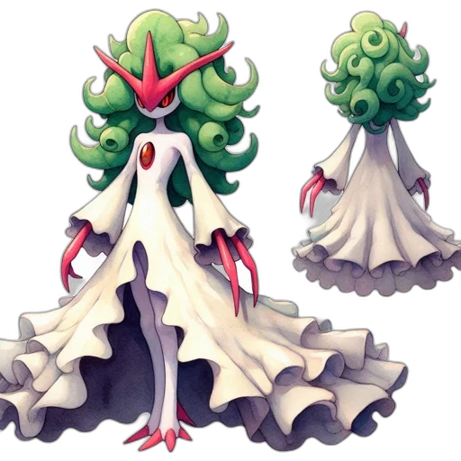 creature, tree, dress, crown, concept art, pixel art, 3d render, fantasy art transparent PNG cut-out