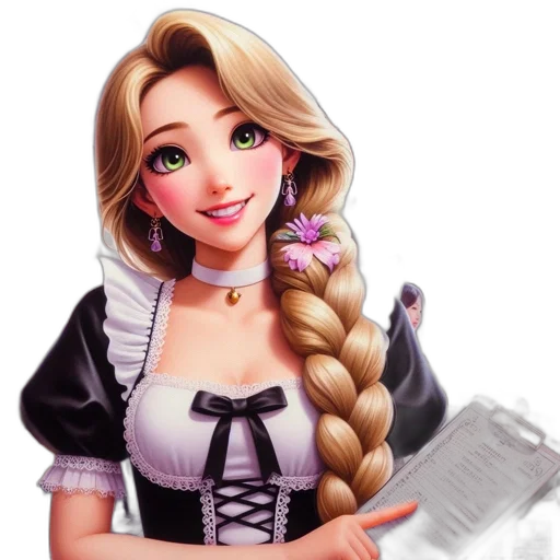 staff, dress, fantasy art, 3d render, photorealistic, cartoon, animated, female transparent PNG cut-out