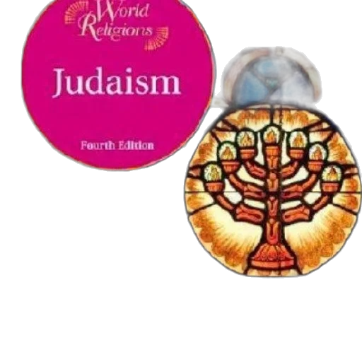 jewelry, book, cover, titled, judaism, stained, glass, menorah transparent PNG cut-out