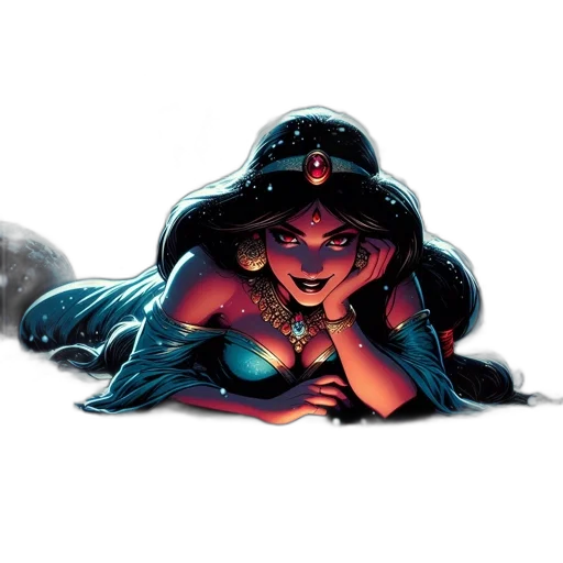 comic book art, concept art, fantasy art, underwater, fire, neon lights, woman, intricate transparent PNG cut-out