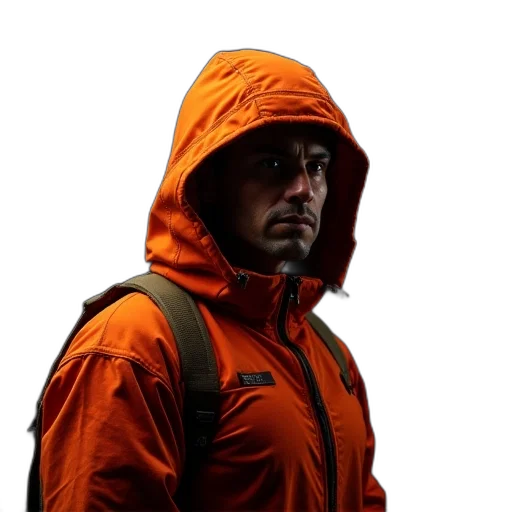 jacket, staff, face, animal transparent PNG cut-out