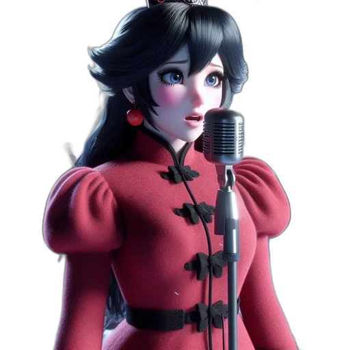 robot, concept art, 3d render, cartoon, fantasy art, red, singing, animated transparent PNG cut-out