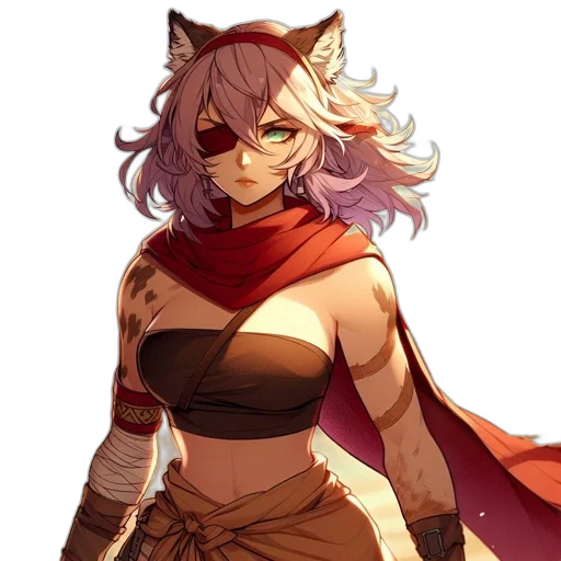 staff, mask, fantasy art, anime, pixel art, concept art, red, monochrome transparent PNG cut-out