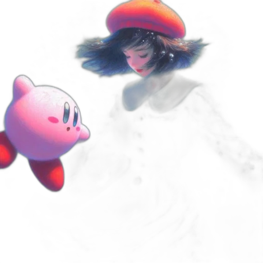 dress, creature, hat, weapon, concept art, watercolor, pixel art, vaporwave transparent PNG cut-out