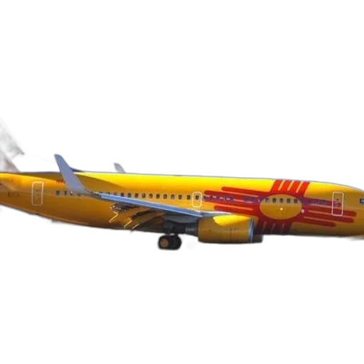 3d render, yellow, southwest, airlines transparent PNG cut-out