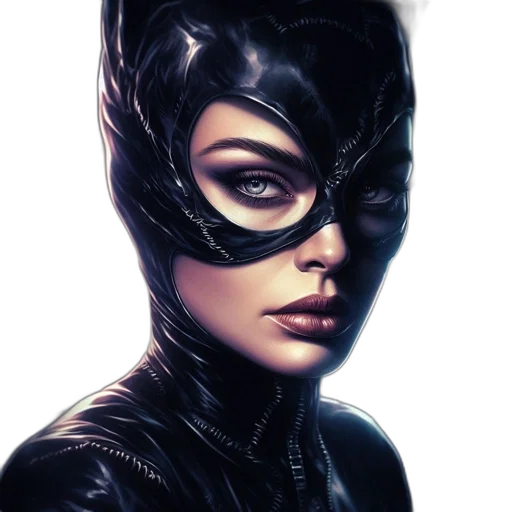 mask, face, comic book art, photorealistic, concept art, fantasy art, female, character transparent PNG cut-out