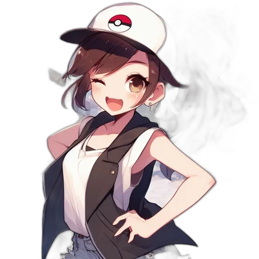 hat, staff, dress, creature, pixel art, anime, concept art, watercolor transparent PNG cut-out