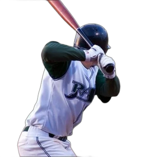 staff, sword, weapon, baseball, player, white, green, uniform transparent PNG cut-out