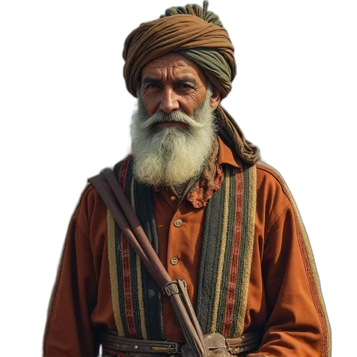 staff, face, weapon, hat, oil painting, photorealistic, concept art, making transparent PNG cut-out