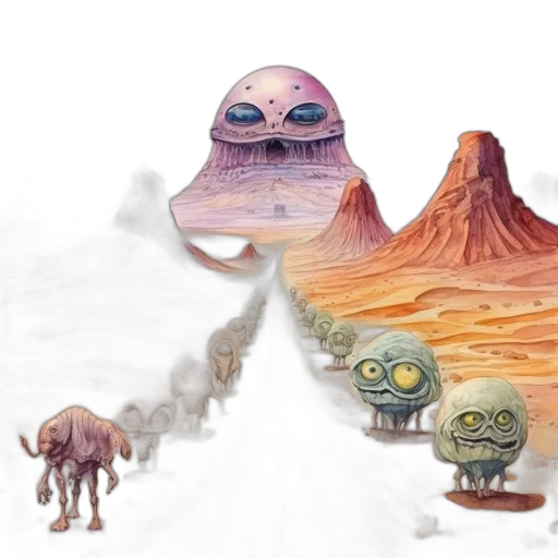 creature, concept art, fantasy art, pixel art, 3d render, outer space, fog, pastel transparent PNG cut-out