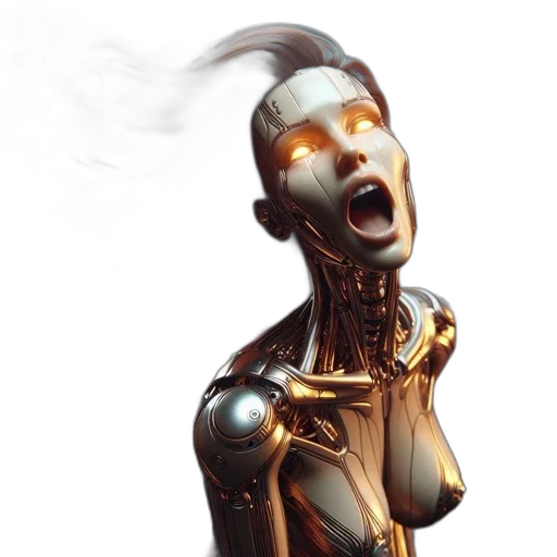 robot, face, cyberpunk, concept art transparent PNG cut-out