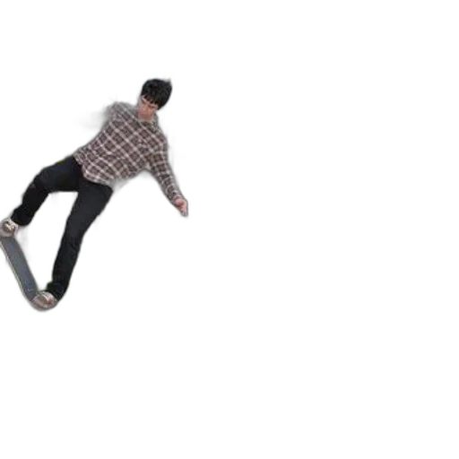 shoes, staff, jacket, creature, 3d render, concept art, outer space, skateboarder transparent PNG cut-out