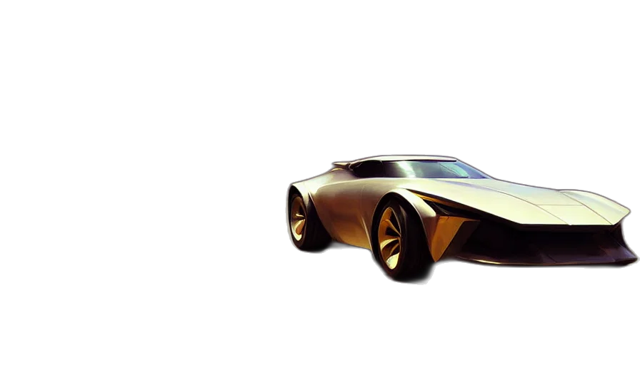 car, 3d render, concept art, photorealistic transparent PNG cut-out