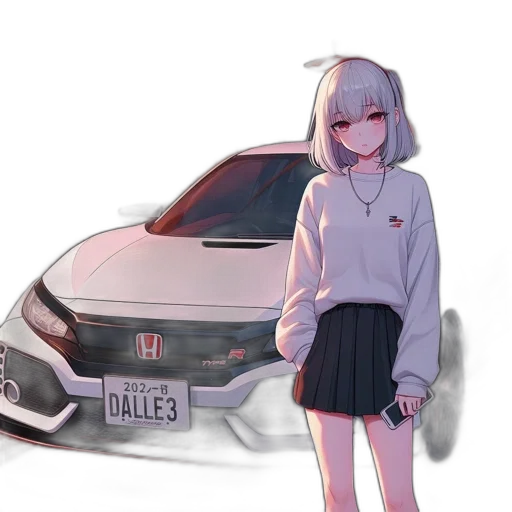 car, robot, jacket, weapon, anime, pixel art, concept art, 3d render transparent PNG cut-out