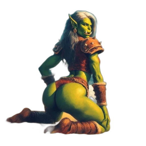 staff, creature, concept art, fantasy art, pixel art, comic book art, green, elven transparent PNG cut-out