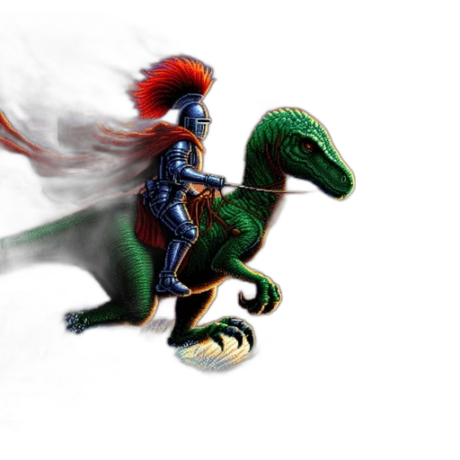 dragon, fantasy art, concept art, comic book art, pixel art, outer space, knight, rides transparent PNG cut-out