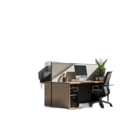 furniture, staff, robot, building, 3d render, concept art, photorealistic, earth tones transparent PNG cut-out